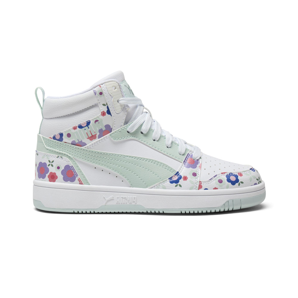 PUMA Rebound V6 Mid Flower Garden Sneakers (Youth)