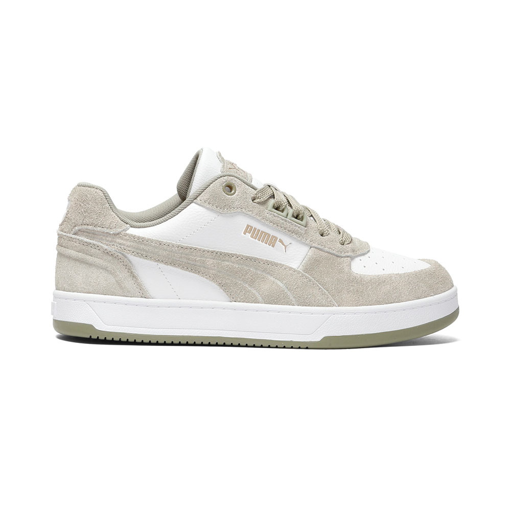 PUMA Caven 2.0 Lux Suede Distressed Men's Sneakers in White, Size 11.5