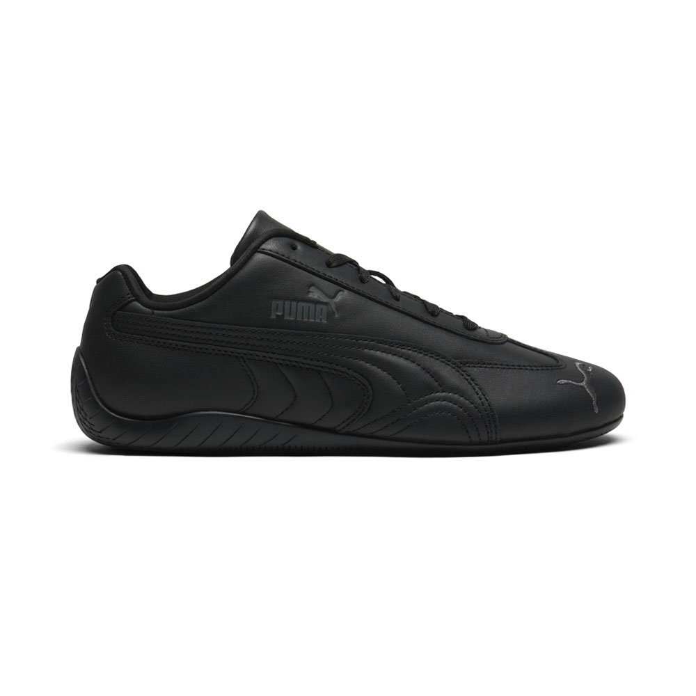 PUMA Speedcat Full Leather Lace Up Mens Black Sneakers Casual