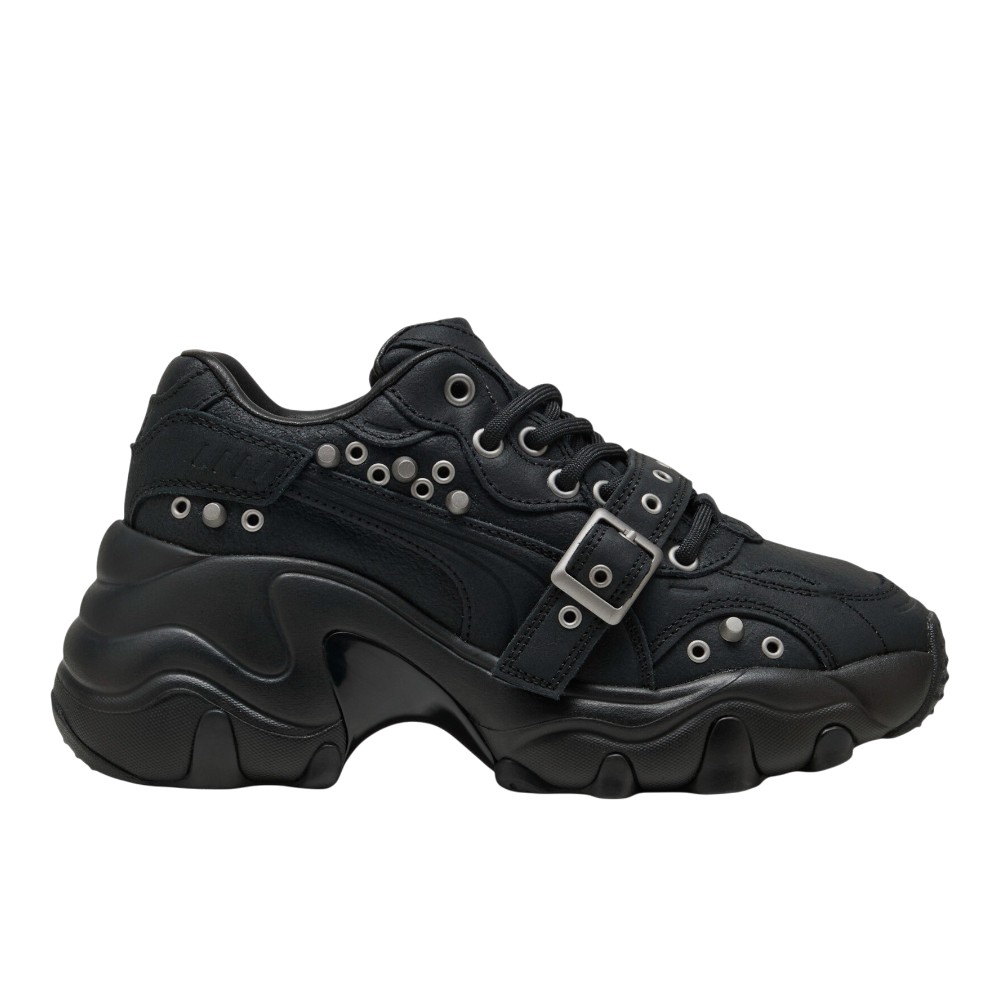 PUMA Pulsar Wedge Black Claw Lace Up Womens Black Sneakers Casual