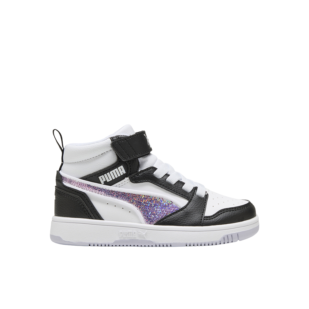 PUMA Rebound V6 Mid Top Sequins Slip On Sneakers (Youth)