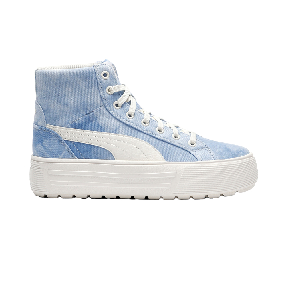 PUMA Kaia 2.0 Mid Clouds Women's Mid-Top Platform Sneakers in White, Size 7.5
