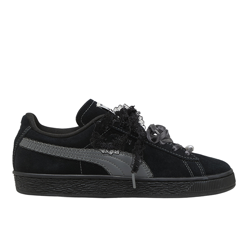 PUMA Suede Bloom Women's Sneakers in Black, Size 5.5