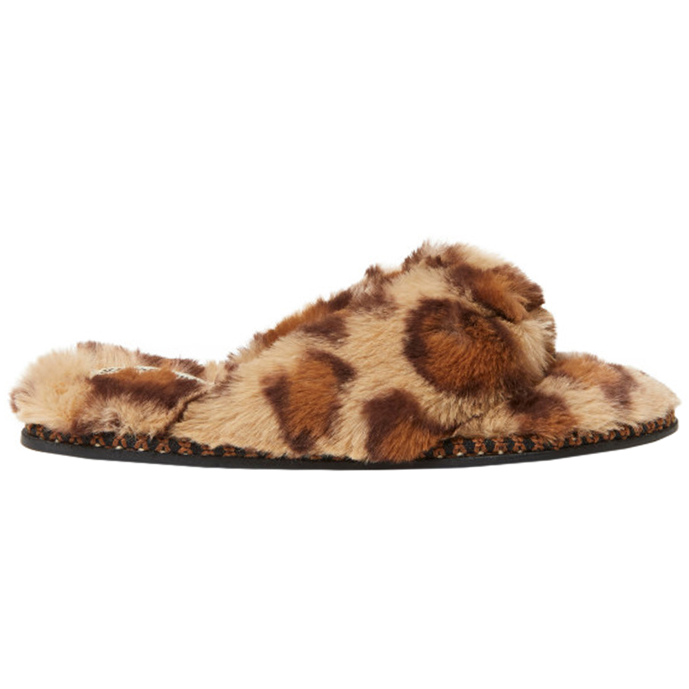 dearfoam leopard thong slippers