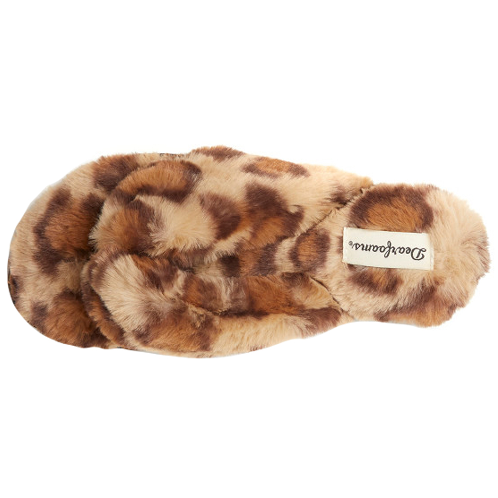 dearfoam leopard thong slippers