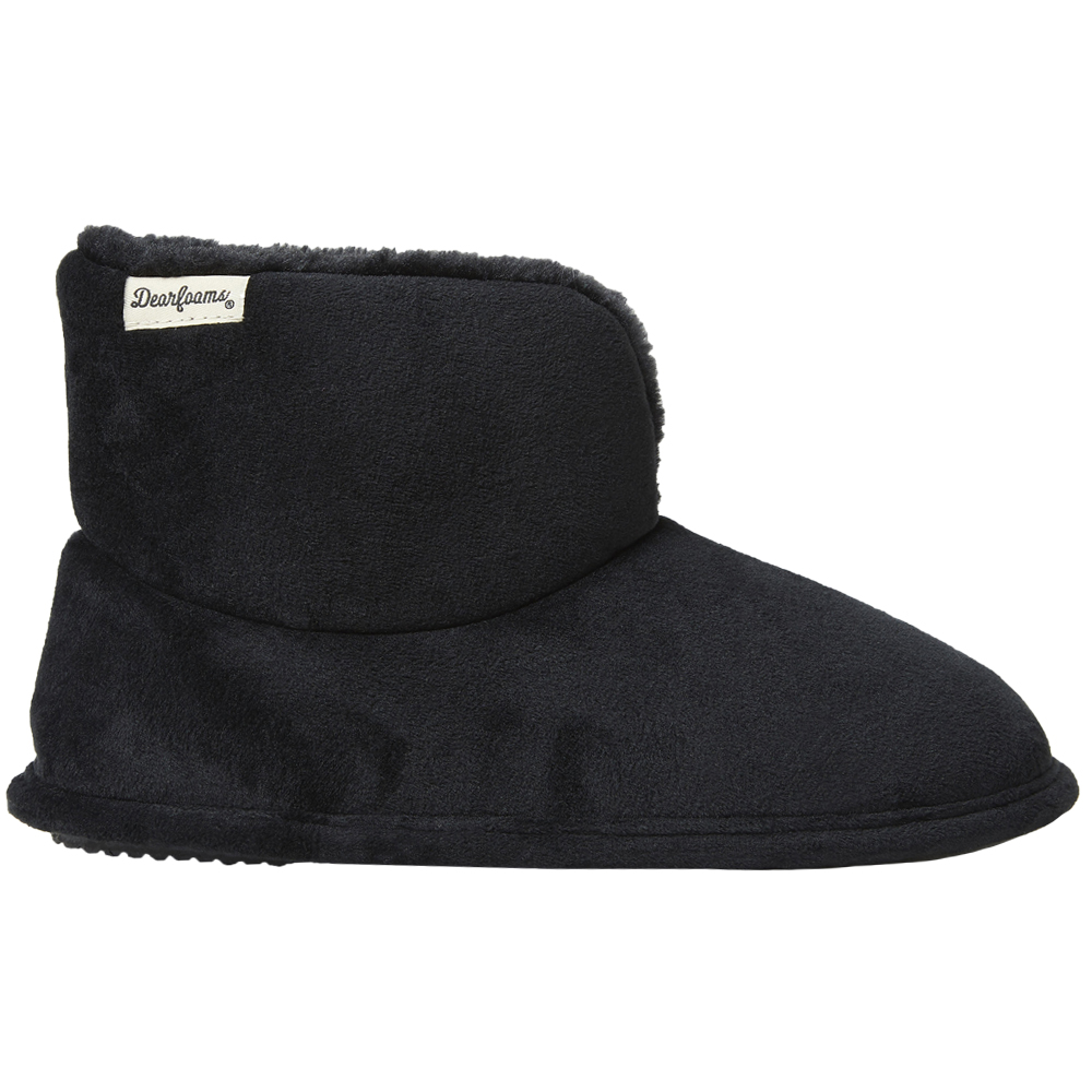 dearfoam black bootie slippers