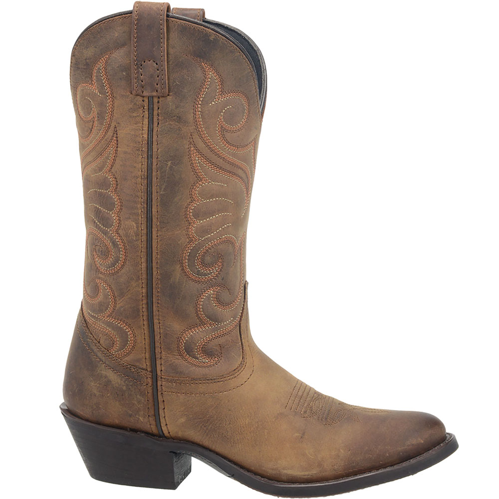 Laredo Womens Block Heel Cowboy Boots, 8 Medium, Brown