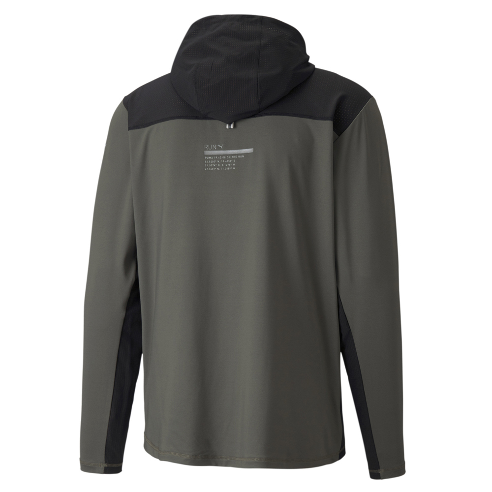 Puma Cooladapt Full Zip Running Jacket Mens Green Casual Athletic Outerwear 5208