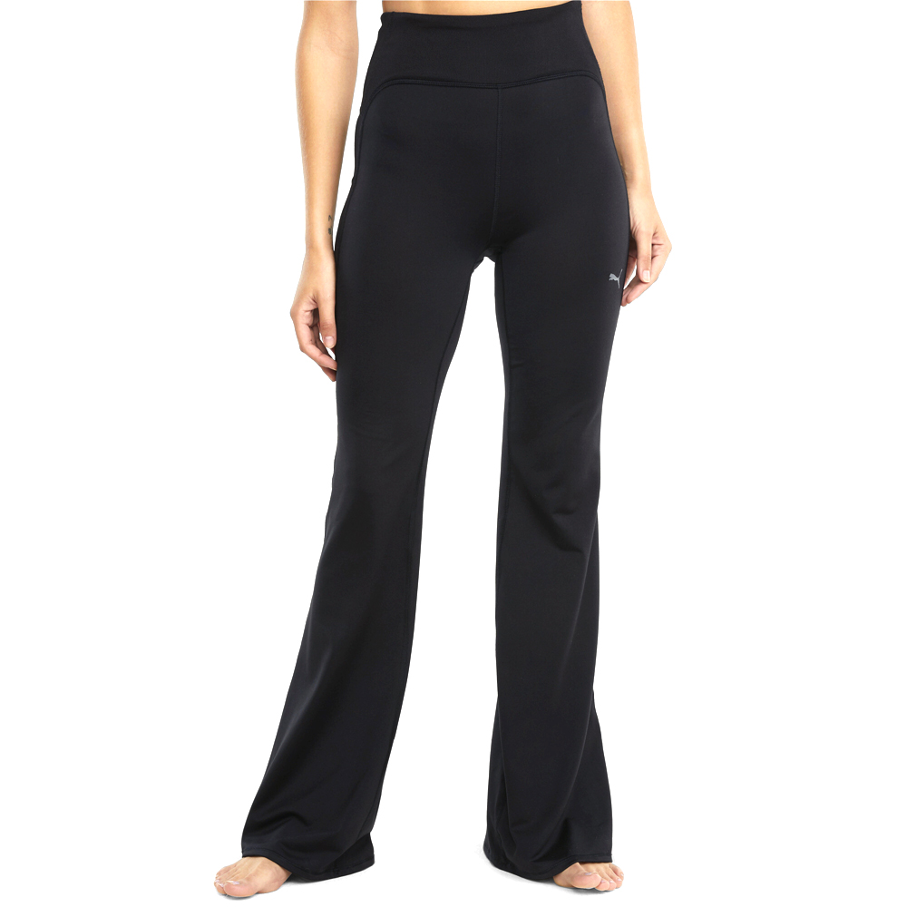 Flared fit training trousers, Black