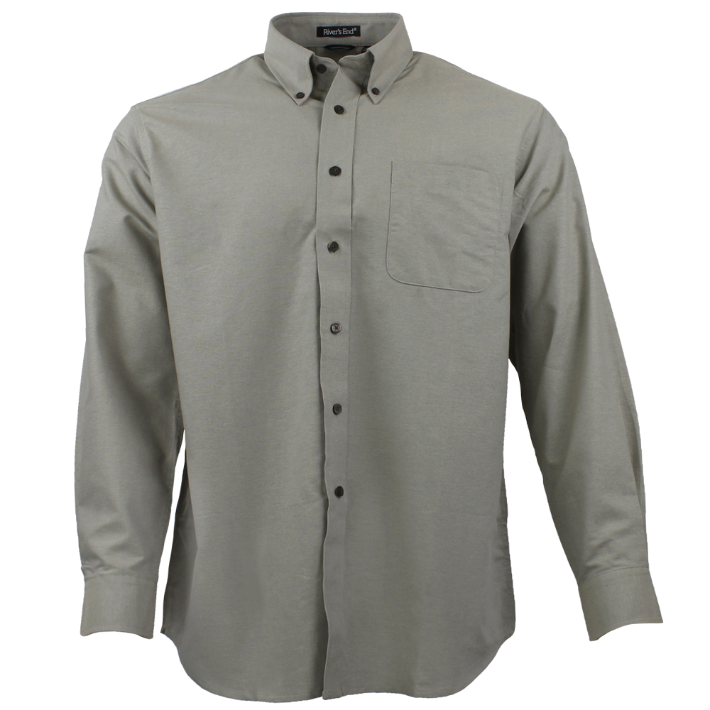 River's End Men's Color Rich Oxford Long Sleeve Button Up Shirt