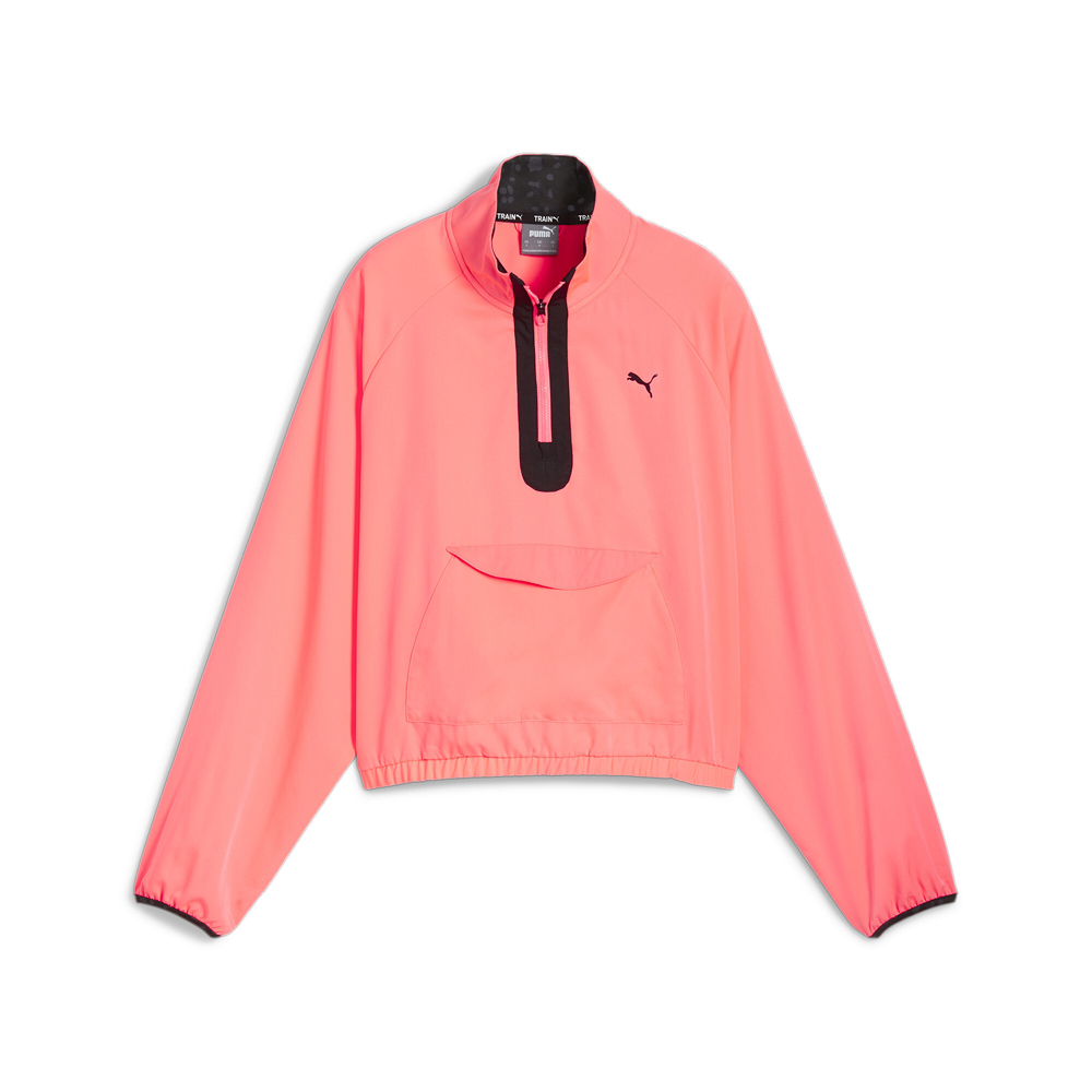 PUMA Hypernatural Woven Half Zip Pullover Womens Pink Casual Athletic  Outerwear
