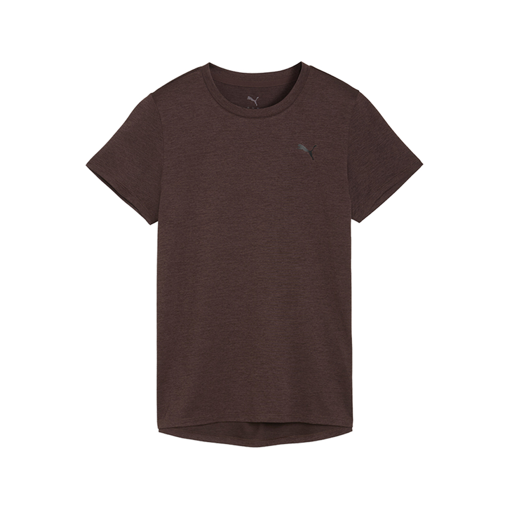 PUMA Train All Day Essentials Women's Heather Training T-Shirt in Brown, Size S