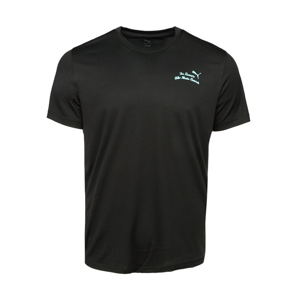 PUMA Graphics Running Slogan Graphic Crew Neck Short Sleeve T