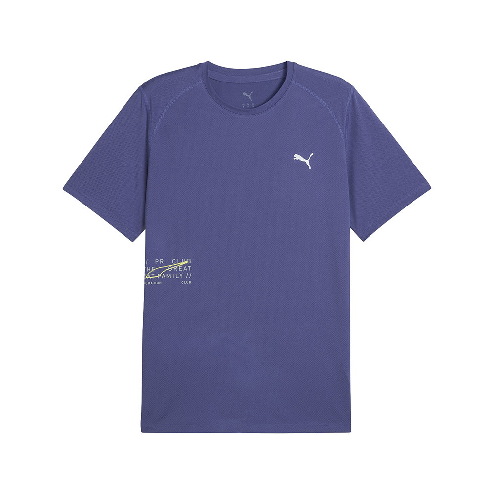 PUMA Run Graphic Mesh Crew Neck Short Sleeve Athletic T-Shirt