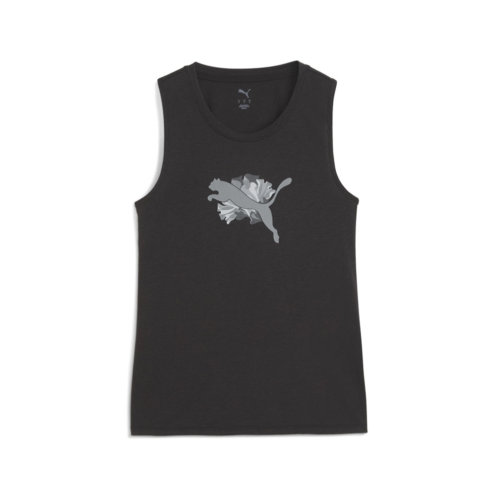 PUMA Floral Ribbon Graphic Crew Neck Athletic Tank Top