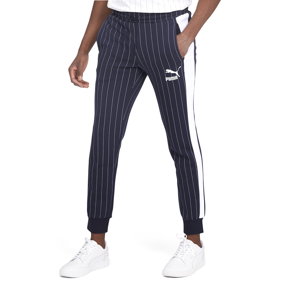 puma pinstripe track pants