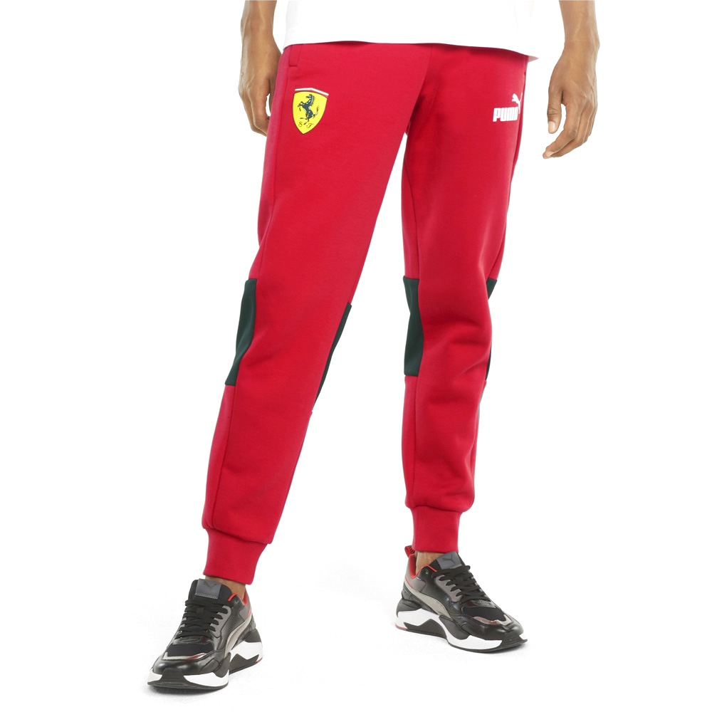 red puma joggers mens