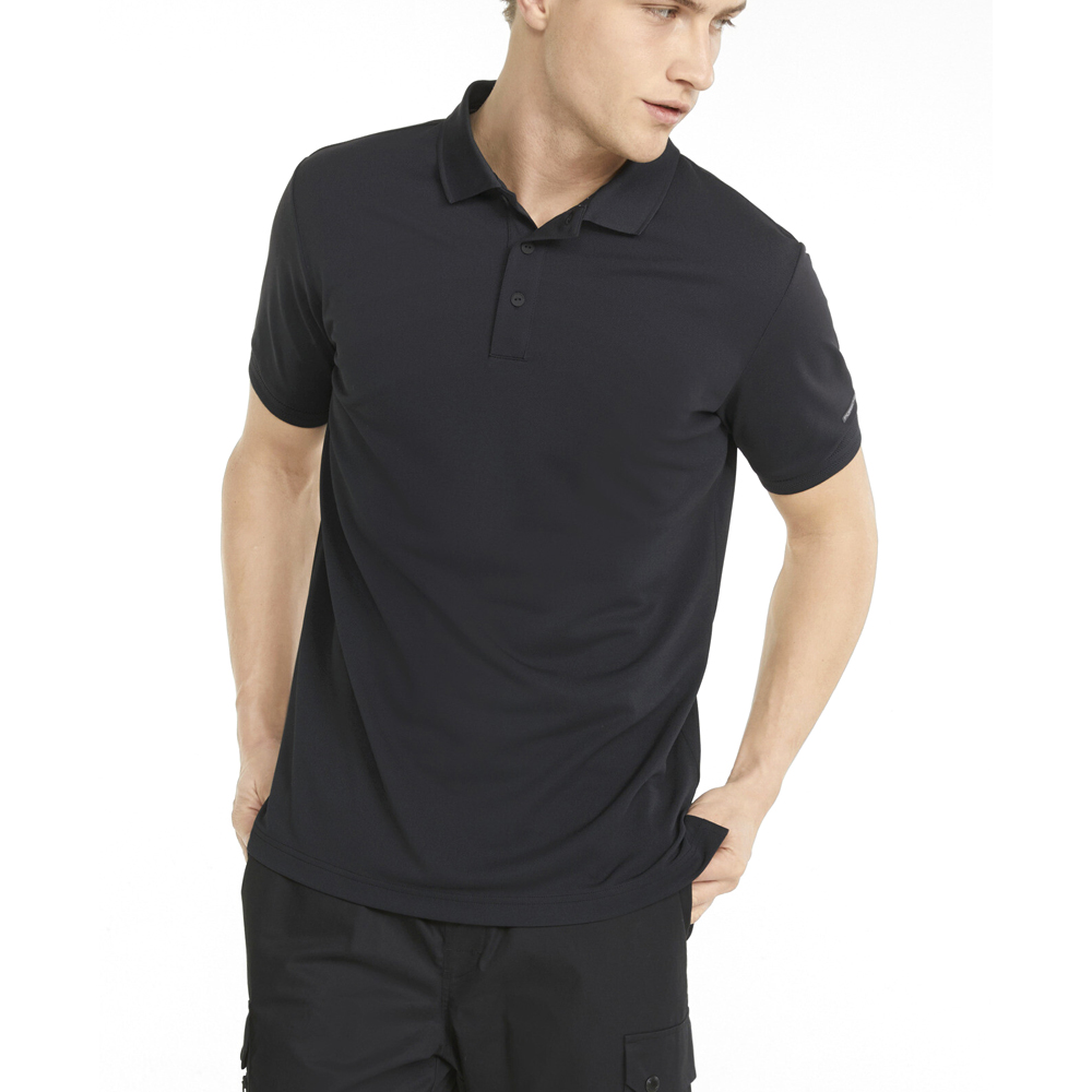 Puma Pd Short Sleeve Polo Black eBay Casual Shirt Mens | 53384301