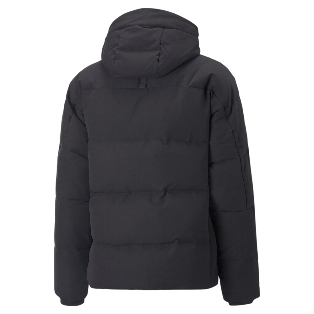 Puma Down Puffer Full Zip Jacket Mens Black Casual Athletic Outerwear 53557001
