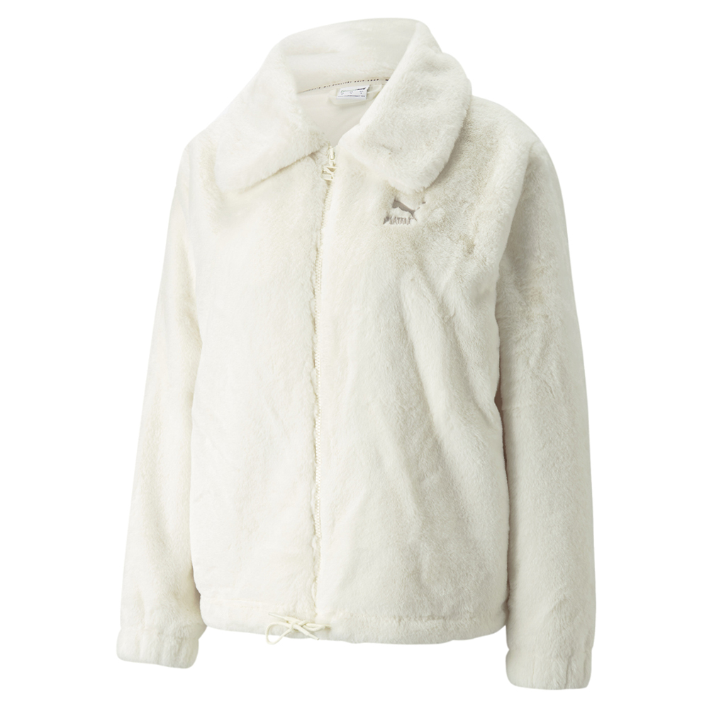 Puma Classics Faux Fur Womens White Athletic | Casual FullZip 535 Jacket Outerwear eBay