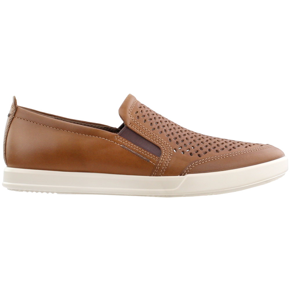 Ecco Collin 2 0 Perforated Slip On Brown Mens Slip On Sneakers