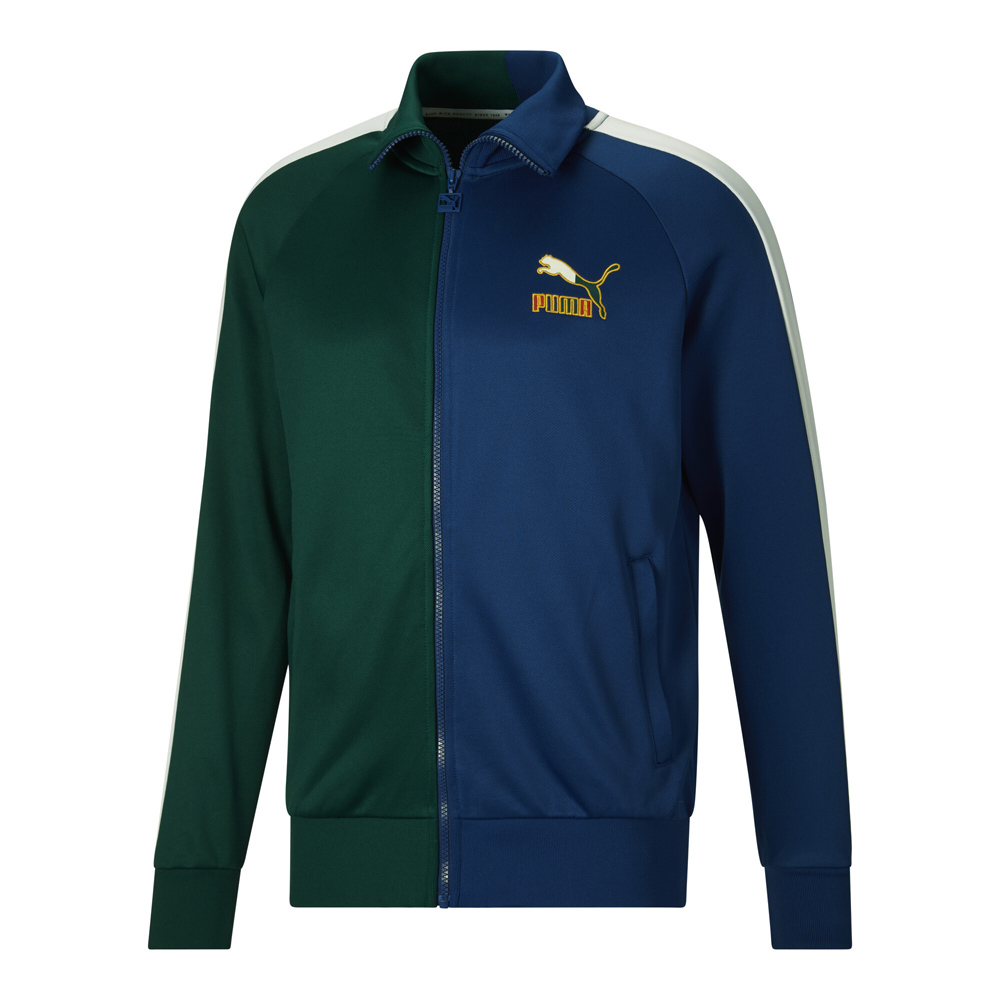 Puma New Heritage T7 Full Zip Track Jacket Мужская зеленая повседневная спортивная верхняя одежда