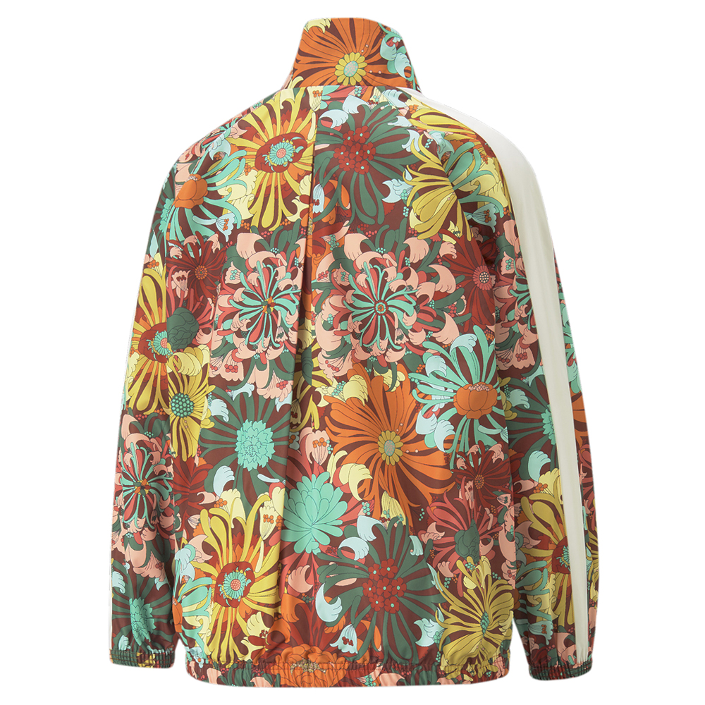 Puma Liberty X Floral Woven Full Zip Jacket Womens Multi Casual Athletic Outerwe