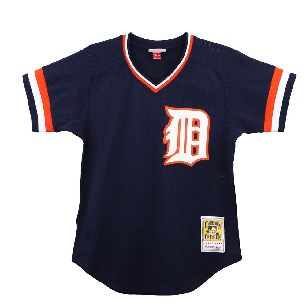 Shop Blue Mens Mitchell & Ness MLB Authentic BP Jersey Tigers Kirk