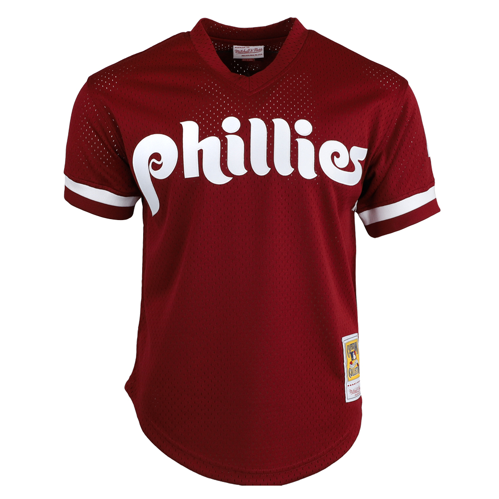 Shop Red Mens Mitchell & Ness MLB Authentic BP Jersey Phillies