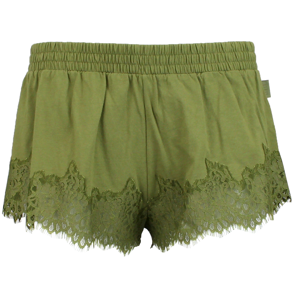 Puma Fenty By Rihanna Lace Trim Sleepwear Short Green Womens