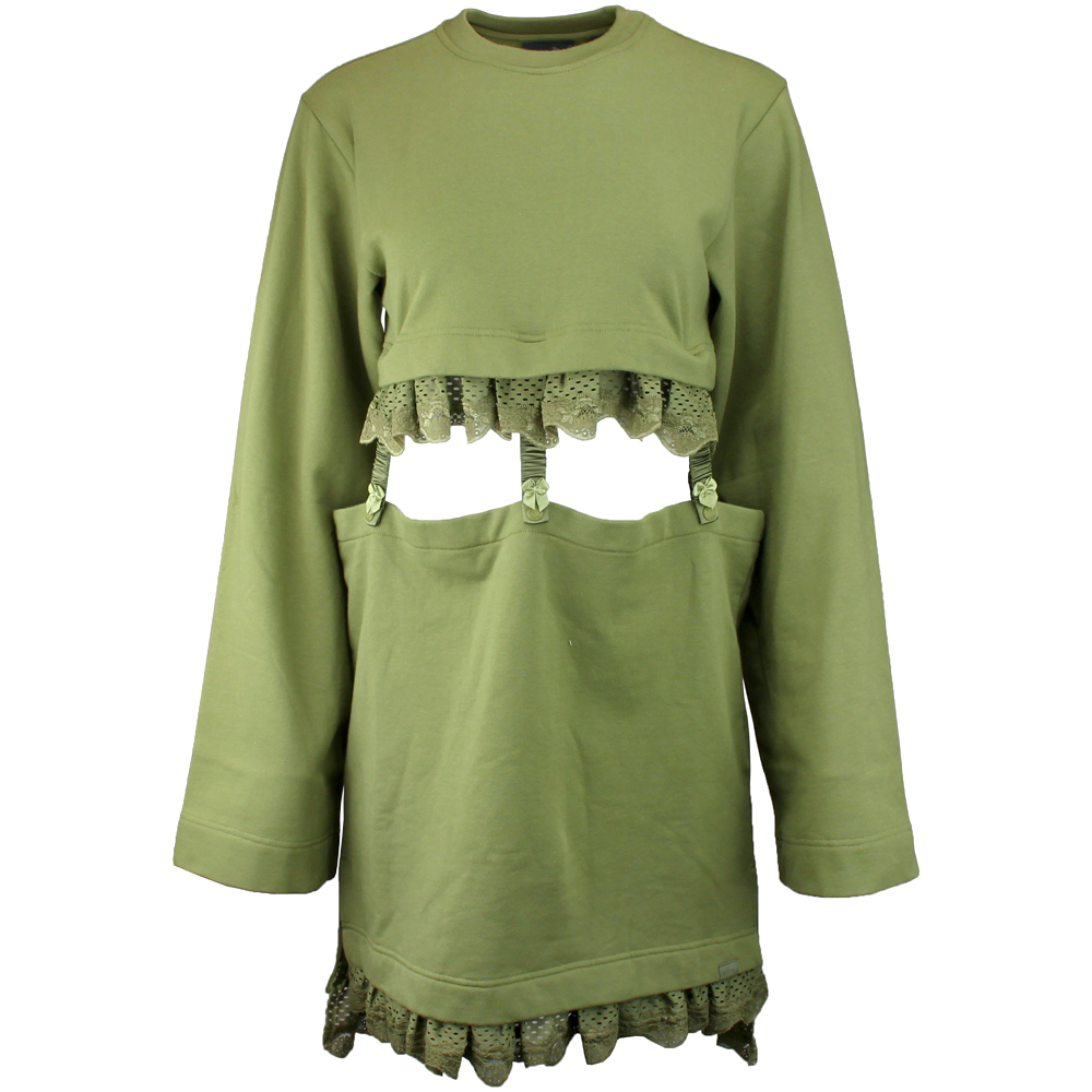 Puma Fenty By Rihanna Kimono Suspender Dress Green Womens Skirt