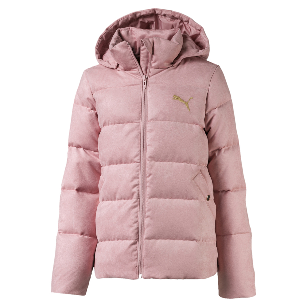 Puma Velour Down Jacket Youth Girls Pink Coats Jackets Outerwear 580285-14  | eBay