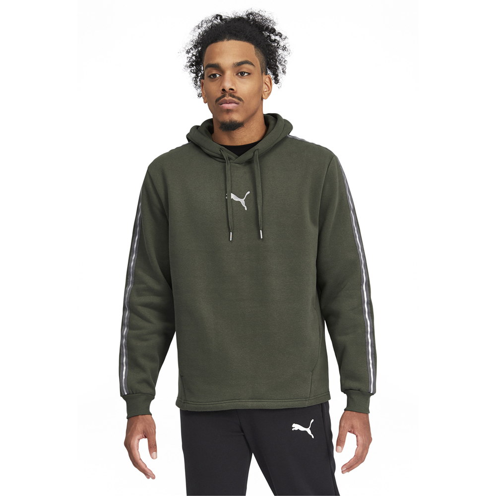 Puma Metallic Nights Hoodie Green Mens 