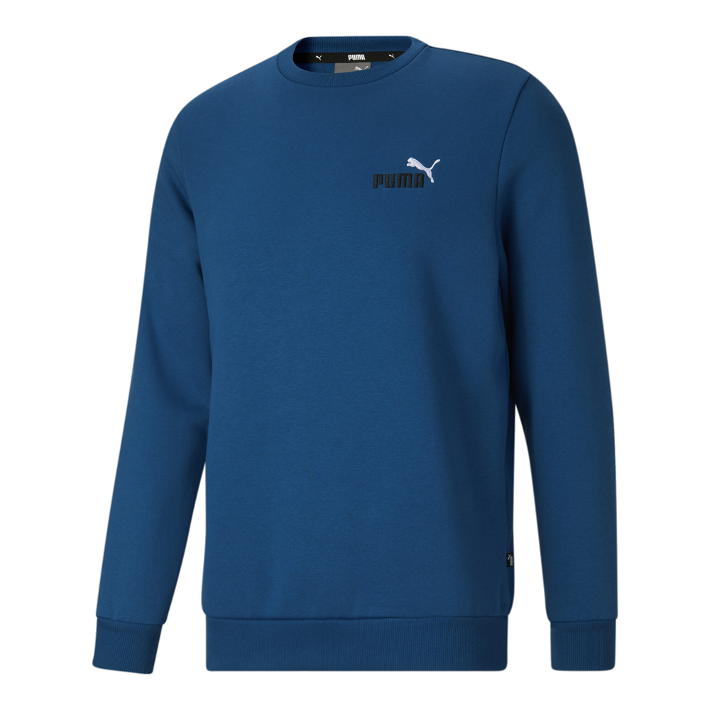 Puma Ess+ Embroidery Logo Crew Neck Толстовка мужская синяя 58924917