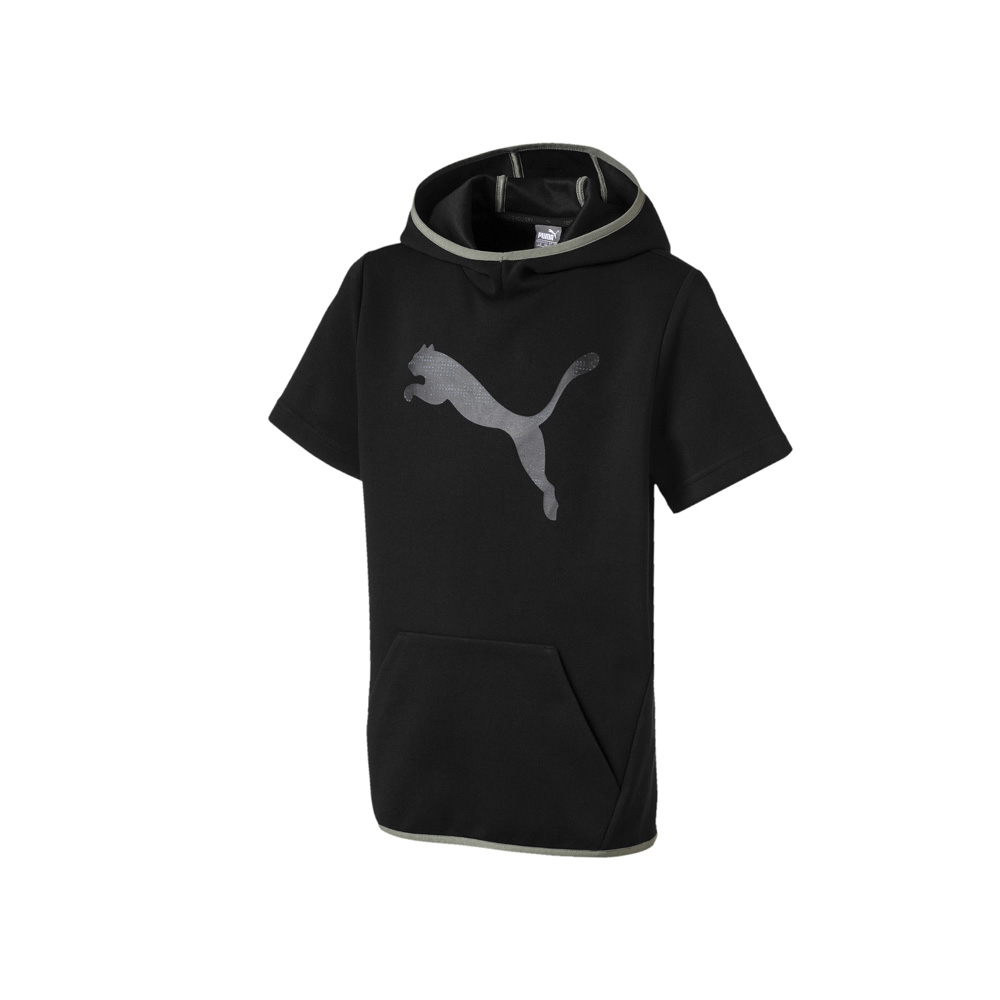 PUMA TECH Big Kids' Sleeveless Hoodie in Black, Size M