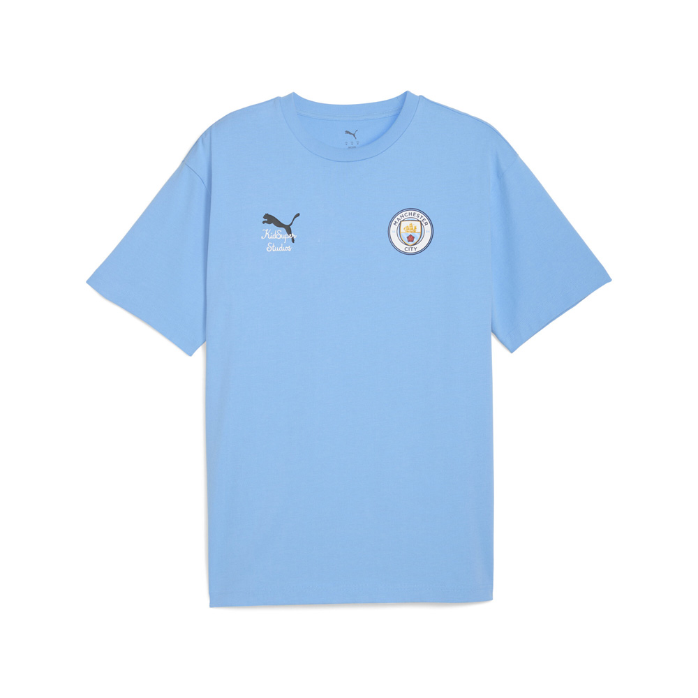 PUMA PUMA X KIDSUPER Manchester City F.C. Graphic Crew Neck Short Sleeve T-Shirt