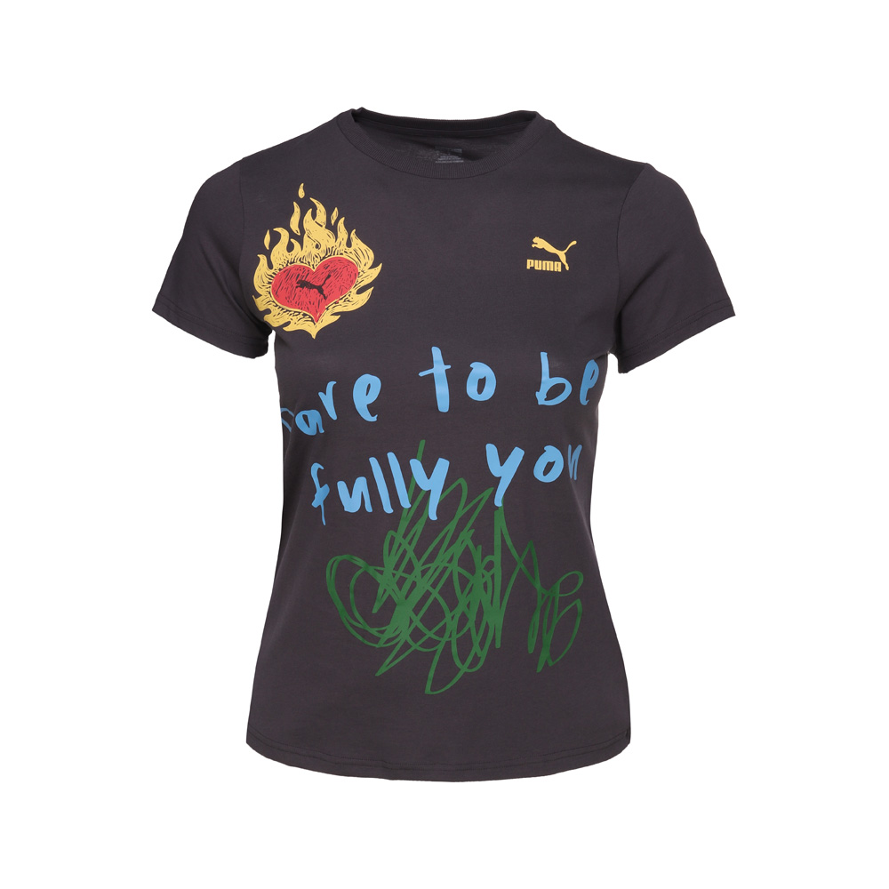 PUMA Classics Express Yourself Graphic Crew Neck Short Sleeve T-Shirt