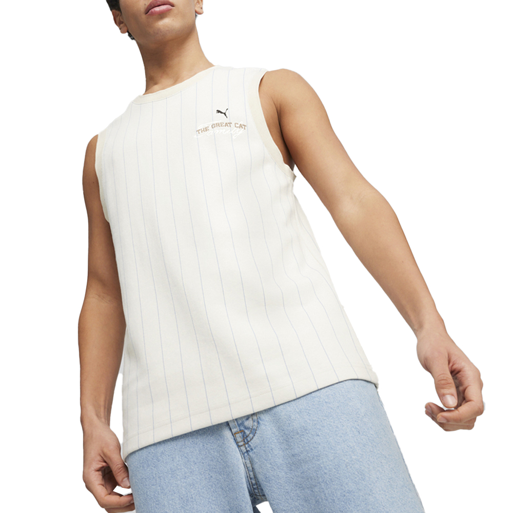 PUMA Basketball Nostalgia Knitted Crew Neck Tank Top