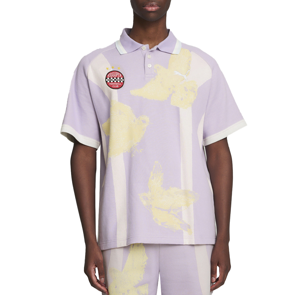 PUMA PUMA X KIDSUPER Knitted Collared Short Sleeve Polo Shirt