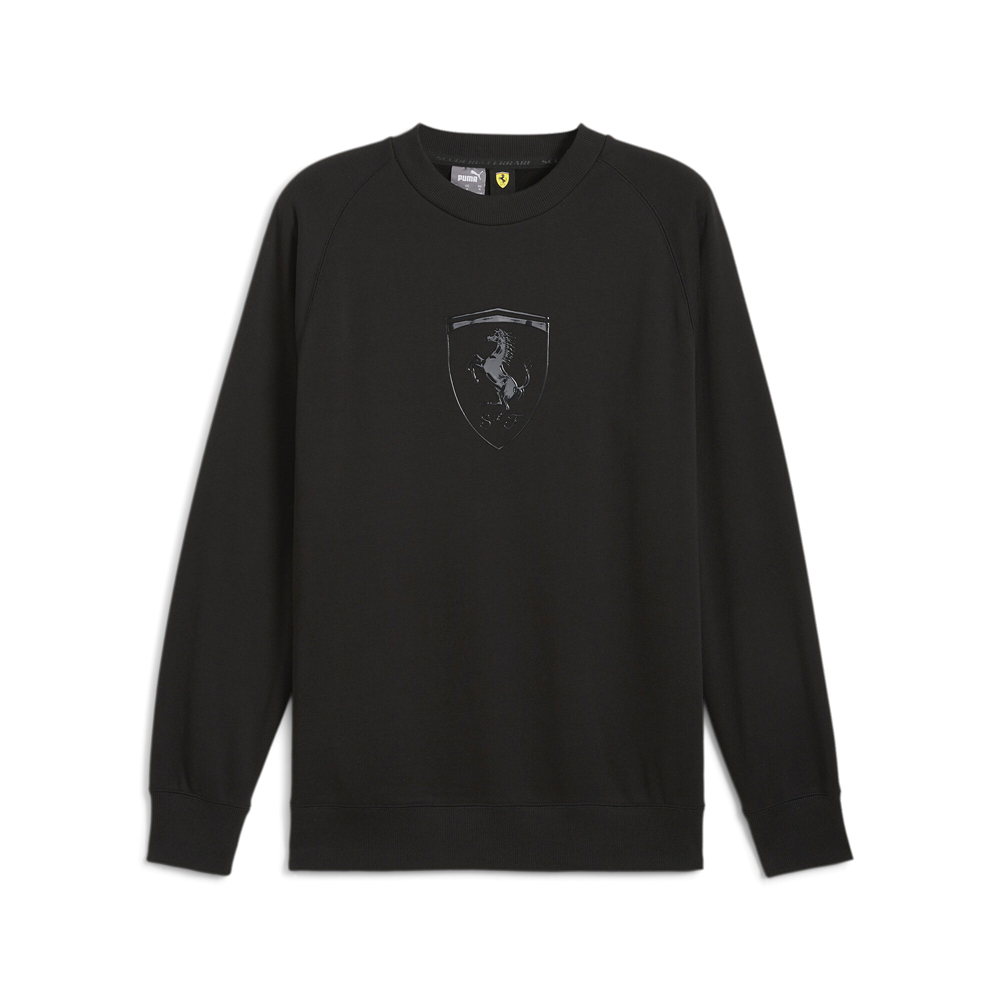 PUMA Scuderia Ferrari Men's Long Sleeve Motorsport T-Shirt in Black, Size S