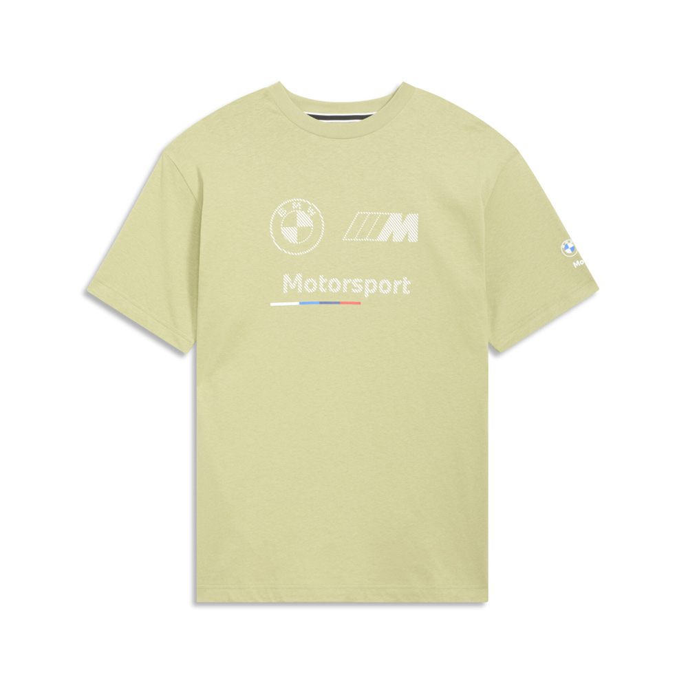 PUMA BMW MMS Essentials Logo Stripe Crew Neck Short Sleeve T-Shirt