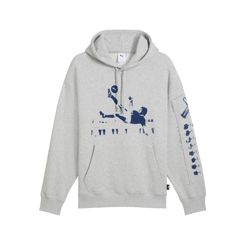 PUMA GRAPHICS Soccer Men's Hoodie in Grey, Size S