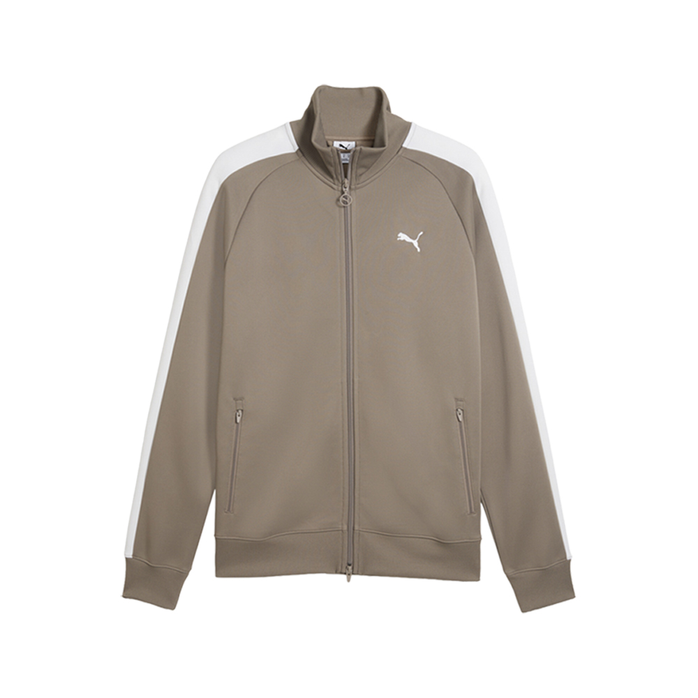 PUMA T7 Men's Track Jacket in Beige, Size XL