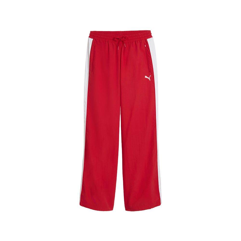 PUMA T7 Oversized Track Pants in Red, Size S