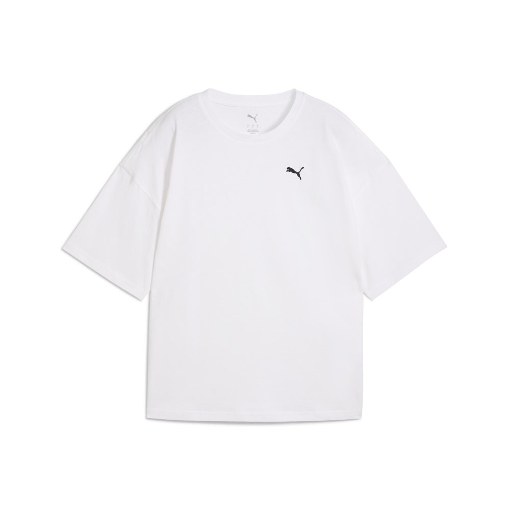 PUMA Wardrobe Essentials Women's Oversized T-Shirt in White, Size XL