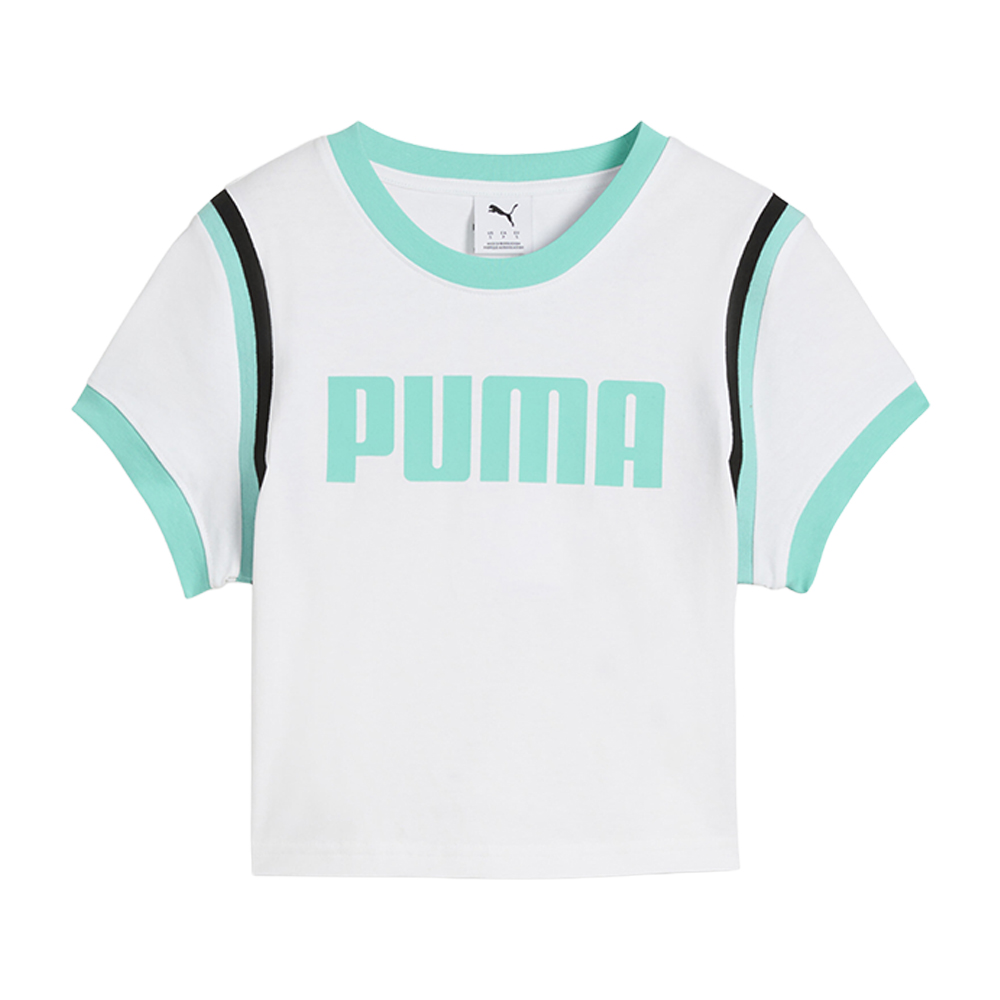 PUMA Future Archive Graphic Cropped Crew Neck Short Sleeve T-Shirt