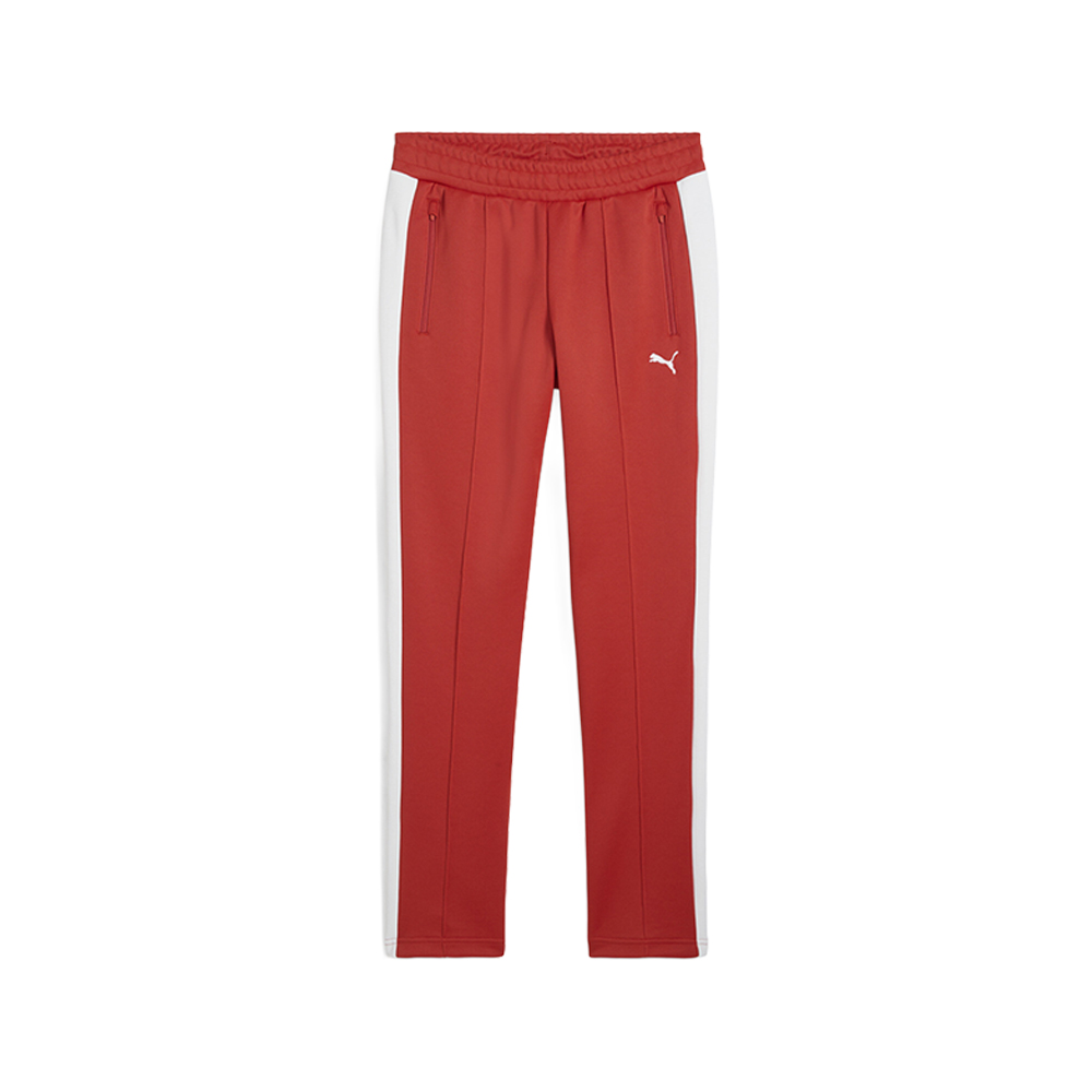 PUMA Womens T7 ALWAYS ON SLIM TRACK PANTS - Red Fire