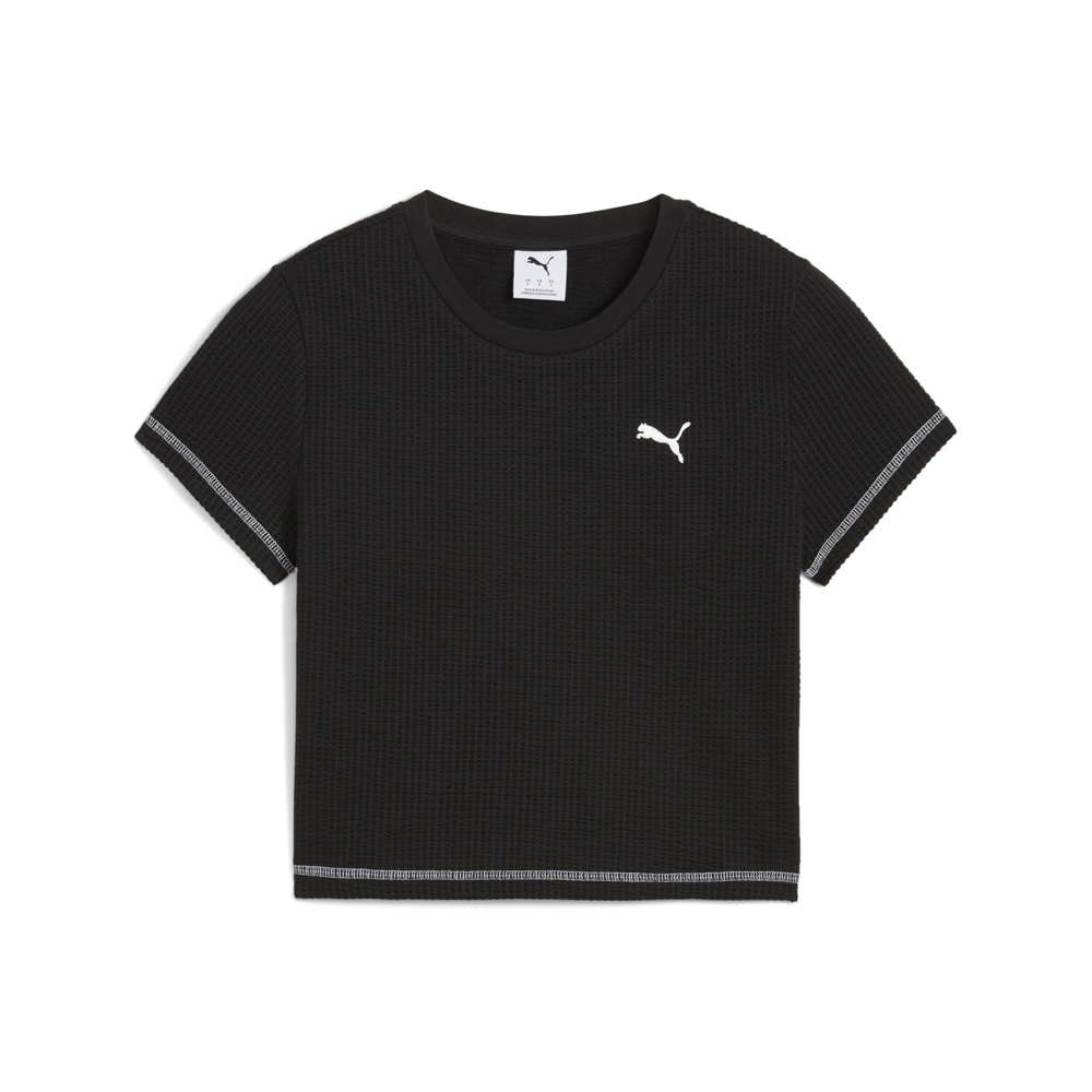 PUMA Dare To Textured Crew Neck Short Sleeve Baby T-Shirt