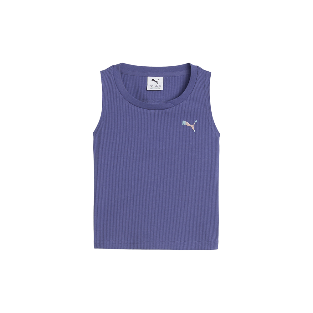 PUMA Butterfly Vibe Ribbed Crew Neck Tank Top (Youth)