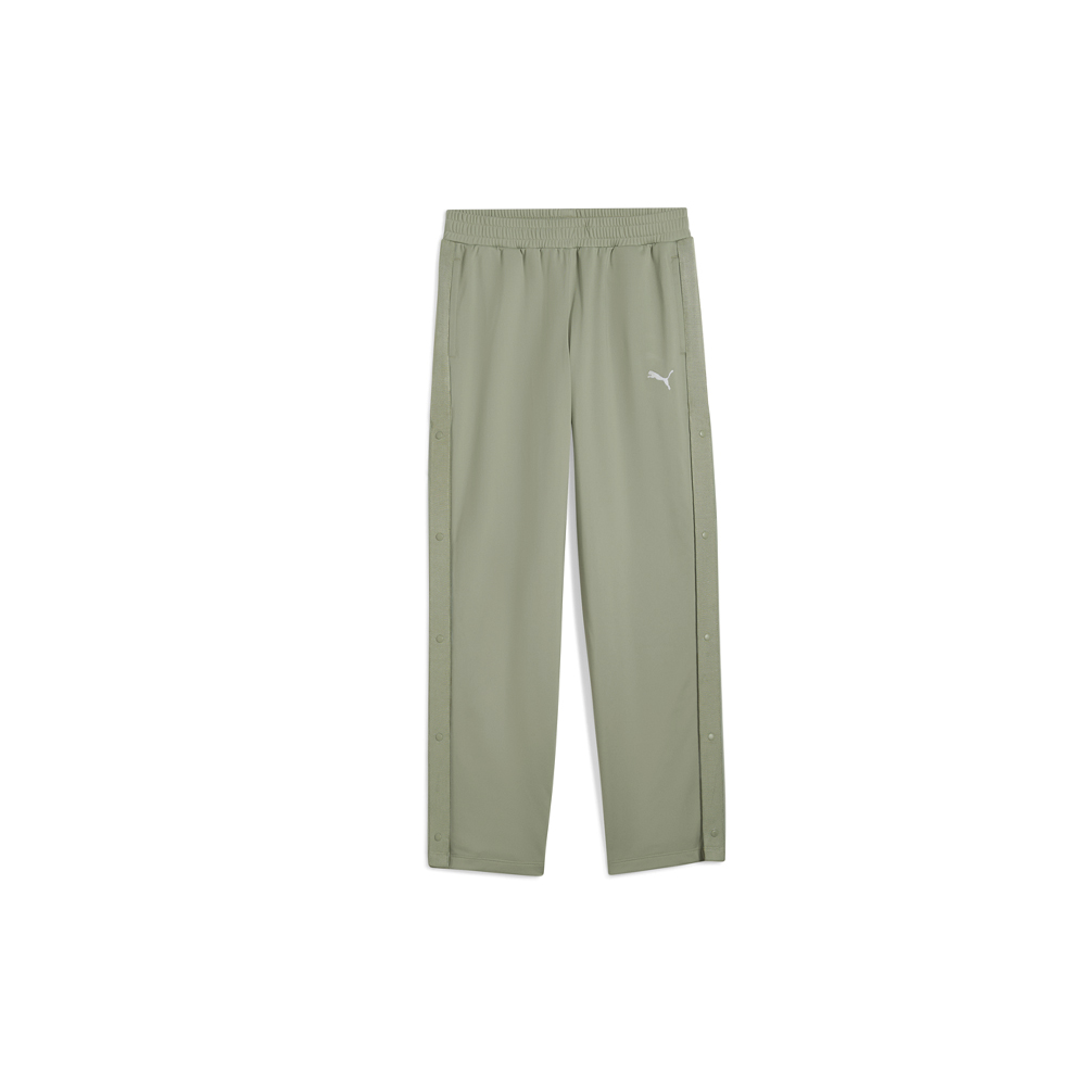 PUMA Wardrobe Essentials Big Kids' Relaxed Pants in Green, Size M